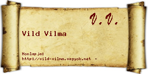 Vild Vilma névjegykártya